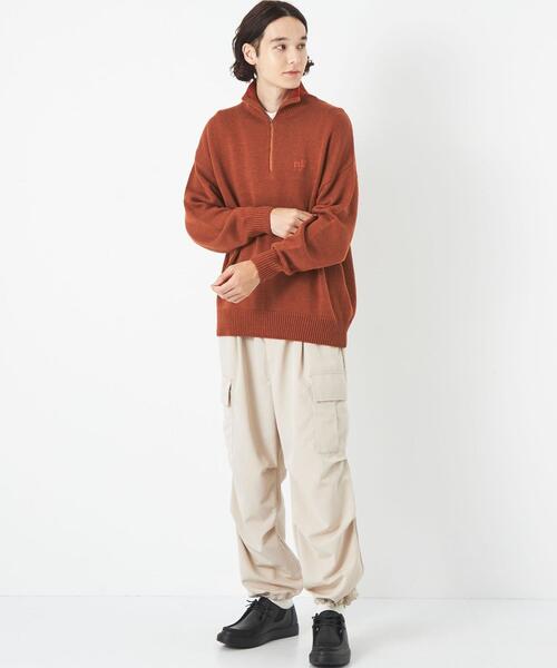 green label relaxing（グリーンレーベルリラクシング）の「【WEB限定】＜kinoko.さん × GLR or＞ハーフジップ ニット プルオーバー（ニット/セーター・メンズ・オフホワイト/オレンジ系その他/ネイビー・M/L/S）」の18枚目の写真