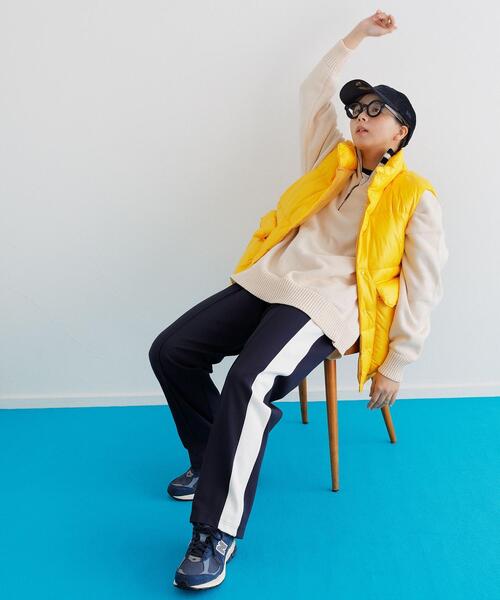 green label relaxing（グリーンレーベルリラクシング）の「【WEB限定】＜kinoko.さん × GLR or＞ハーフジップ ニット プルオーバー（ニット/セーター・メンズ・オフホワイト/オレンジ系その他/ネイビー・M/L/S）」の20枚目の写真