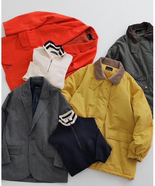 green label relaxing（グリーンレーベルリラクシング）の「【WEB限定】＜kinoko.さん × GLR or＞ハーフジップ ニット プルオーバー（ニット/セーター・メンズ・オフホワイト/オレンジ系その他/ネイビー・M/L/S）」の22枚目の写真