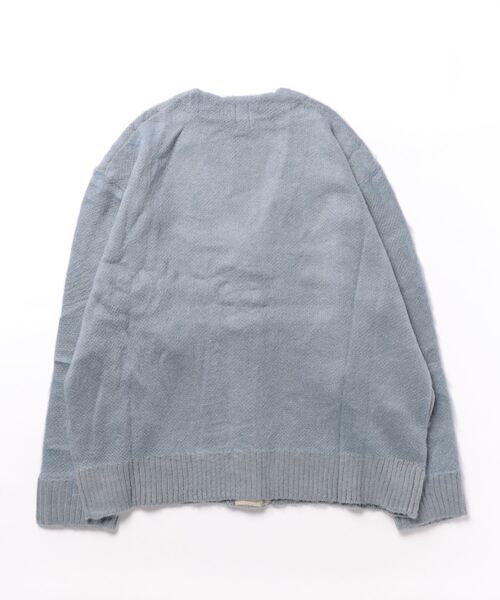 russet（ラシット）の「【@___man.maru セレクト】シャギーニットカーディガン(KO-272)（カーディガン/ボレロ・レディース・オフホワイト/ブルー・FREE）」の3枚目の写真