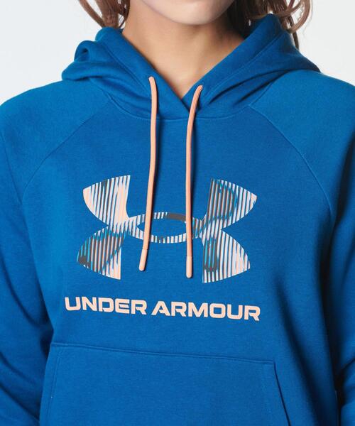 UNDER ARMOUR(アンダーアーマー)の「UAライバルフリース プリント プルオーバー フーディー(トレーニング/レディース)(スウェット・レディース・ブルー系・L/S/XL/M)」の4枚目の写真