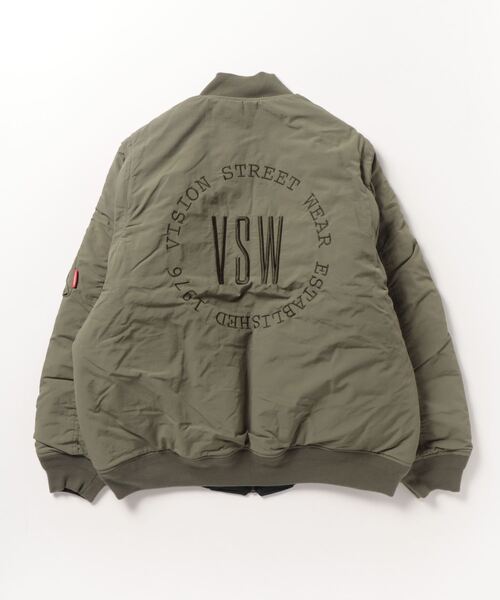 VISION STREET WEAR（ヴィジョンストリートウェア）の「【VISION STREET WEAR/ヴィジョンストリートウェア】4WAYリバーシブルMA-1＆ナイロンジャケット/袖脱着可能（MA-1・メンズ・ブラック/カーキ/アイボリー・M/L/XL）」の16枚目の写真