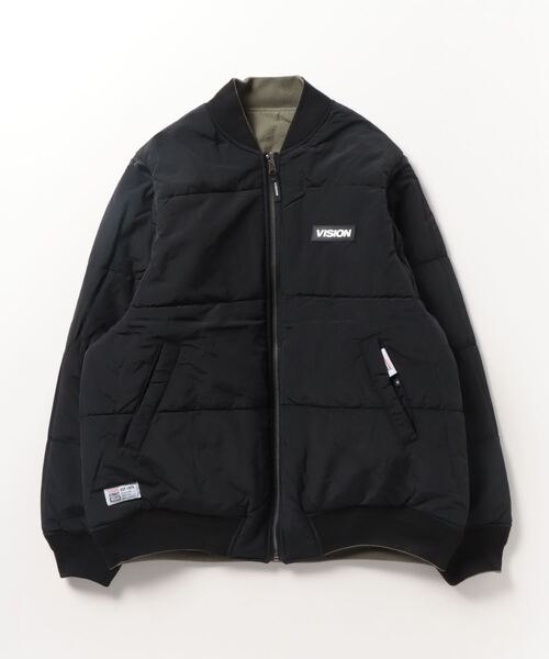 VISION STREET WEAR（ヴィジョンストリートウェア）の「【VISION STREET WEAR/ヴィジョンストリートウェア】4WAYリバーシブルMA-1＆ナイロンジャケット/袖脱着可能（MA-1・メンズ・ブラック/カーキ/アイボリー・M/L/XL）」の17枚目の写真