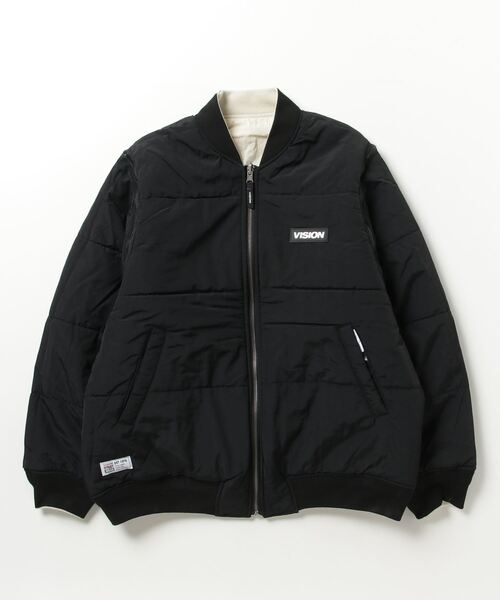 VISION STREET WEAR（ヴィジョンストリートウェア）の「【VISION STREET WEAR/ヴィジョンストリートウェア】4WAYリバーシブルMA-1＆ナイロンジャケット/袖脱着可能（MA-1・メンズ・ブラック/カーキ/アイボリー・M/L/XL）」の14枚目の写真