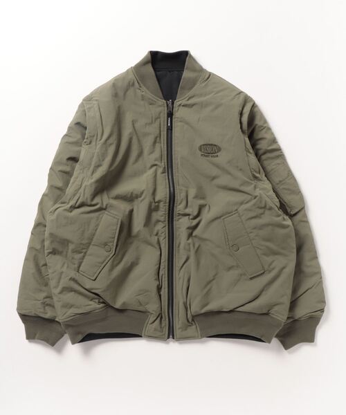 VISION STREET WEAR（ヴィジョンストリートウェア）の「【VISION STREET WEAR/ヴィジョンストリートウェア】4WAYリバーシブルMA-1＆ナイロンジャケット/袖脱着可能（MA-1・メンズ・ブラック/カーキ/アイボリー・M/L/XL）」の15枚目の写真