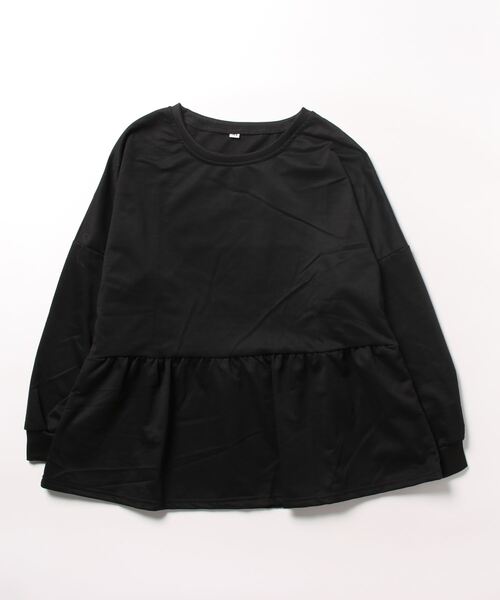 MAISON DE THERESE（メゾン ド テレーズ）の「長袖ペプラムTシャツ（Tシャツ/カットソー・レディース・ホワイト/ブラック/ブルー/イエロー・M/L）」の20枚目の写真