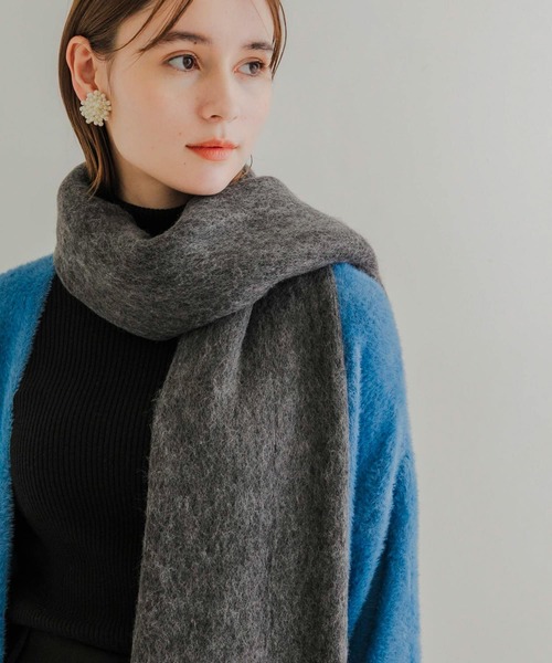 SMELLY（スメリー）の「ソフトボリュームマフラー（マフラー・レディース・ベージュ/ミント/チャコールグレー/グレー/ホワイト・-）」の8枚目の写真