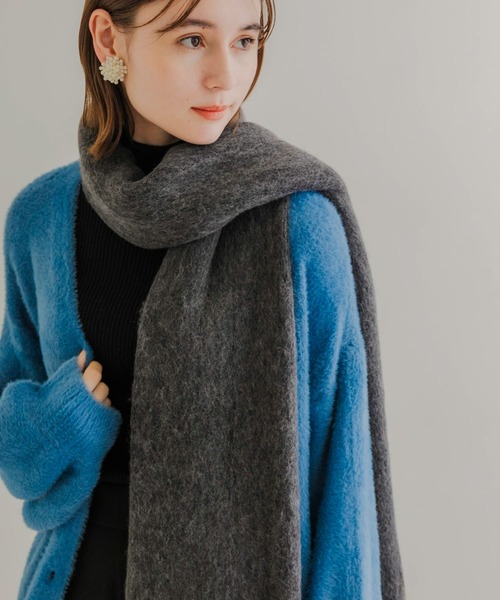 SMELLY（スメリー）の「ソフトボリュームマフラー（マフラー・レディース・ベージュ/ミント/チャコールグレー/グレー/ホワイト・-）」の9枚目の写真