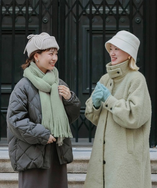 SMELLY（スメリー）の「ソフトボリュームマフラー（マフラー・レディース・ベージュ/ミント/チャコールグレー/グレー/ホワイト・-）」の16枚目の写真