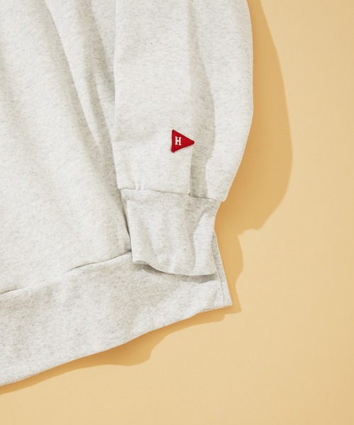 Healthknit（ヘルスニット）の「Healthknit CLASSIC SWEAT HENLEY L/S (54005)（スウェット・メンズ・スミクロ/ヘザーグレー/レッド/サンドベージュ・LARGE/MEDIUM/X-LARGE）」の17枚目の写真