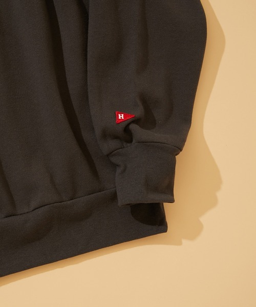 Healthknit（ヘルスニット）の「Healthknit CLASSIC SWEAT HENLEY L/S (54005)（スウェット・メンズ・スミクロ/ヘザーグレー/レッド/サンドベージュ・LARGE/MEDIUM/X-LARGE）」の13枚目の写真