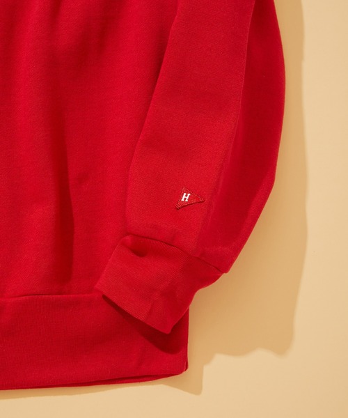 Healthknit（ヘルスニット）の「Healthknit CLASSIC SWEAT HENLEY L/S (54005)（スウェット・メンズ・スミクロ/ヘザーグレー/レッド/サンドベージュ・LARGE/MEDIUM/X-LARGE）」の8枚目の写真