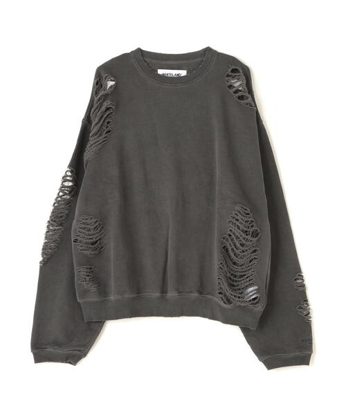 WHITELAND（ホワイトランド）の「WHITELAND/ホワイトランド/DAMEGE WIDE SWEAT/ダメージワイドスウェット（スウェット・レディース・チャコールグレー・F）」の14枚目の写真