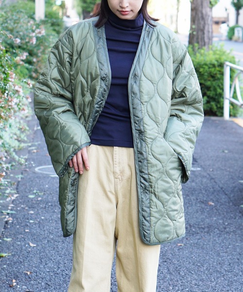 made in standard (メイドインスタンダード)の「MADE IN STANDARD/メイドインスタンダード REVERSIBLE NIGHT CAMO LINER リバーシブルキルトライナーコート(ミリタリージャケット・メンズ・ブラック/オリーブ・FREE)」の2枚目の写真