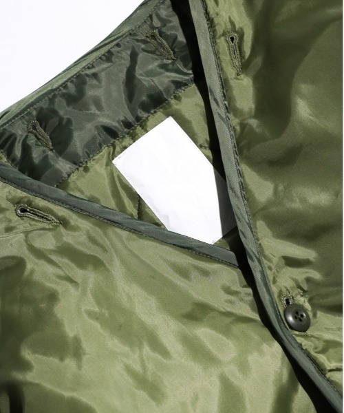 made in standard (メイドインスタンダード)の「MADE IN STANDARD/メイドインスタンダード REVERSIBLE NIGHT CAMO LINER リバーシブルキルトライナーコート(ミリタリージャケット・メンズ・ブラック/オリーブ・FREE)」の6枚目の写真