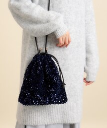 grove | スパンコール巾着2WAYショルダー(ショルダーバッグ)