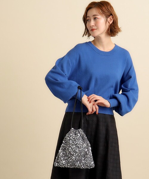 grove（グローブ）の「◆スパンコール巾着2WAYショルダー（ショルダーバッグ・レディース・ブラック系3/ネイビー系3/グレー系3・00）」の13枚目の写真