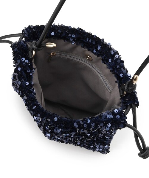 grove（グローブ）の「◆スパンコール巾着2WAYショルダー（ショルダーバッグ・レディース・ブラック系3/ネイビー系3/グレー系3・00）」の8枚目の写真