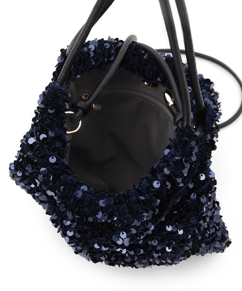 grove（グローブ）の「◆スパンコール巾着2WAYショルダー（ショルダーバッグ・レディース・ブラック系3/ネイビー系3/グレー系3・00）」の10枚目の写真