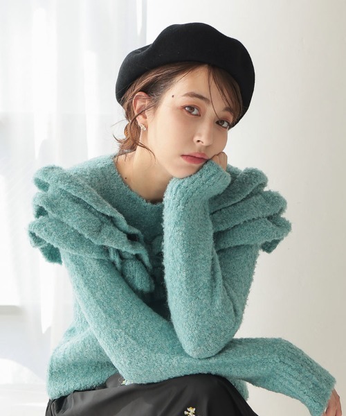 DONOBAN(ドノバン)の「ベーシックベレー(ハンチング/ベレー帽・レディース・ライトベージュ/グレー/ブラック/キャメル・F)」の6枚目の写真
