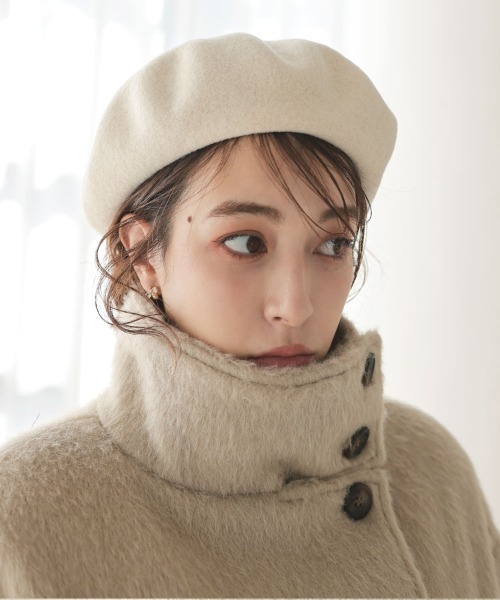 DONOBAN(ドノバン)の「ベーシックベレー(ハンチング/ベレー帽・レディース・ライトベージュ/グレー/ブラック/キャメル・F)」の11枚目の写真