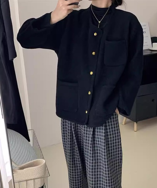 【セール】ベーシックノーカラージャケット（ノーカラージャケット）｜Dita Muaj.（ディータムアージュ）