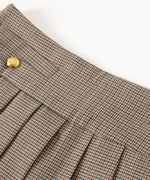 LA POMME petit(ラポミ・プチ)の「Houndstooth Gold Button Skirt Set-Up(セットアップ・レディース・ブラウン・MEDIUM/SMALL/LARGE)」の6枚目の写真
