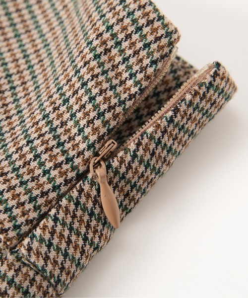 LA POMME petit(ラポミ・プチ)の「Houndstooth Gold Button Skirt Set-Up(セットアップ・レディース・ブラウン・MEDIUM/SMALL/LARGE)」の8枚目の写真
