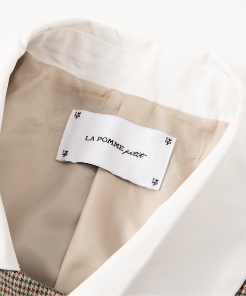 LA POMME petit(ラポミ・プチ)の「Houndstooth Gold Button Skirt Set-Up(セットアップ・レディース・ブラウン・MEDIUM/SMALL/LARGE)」の9枚目の写真