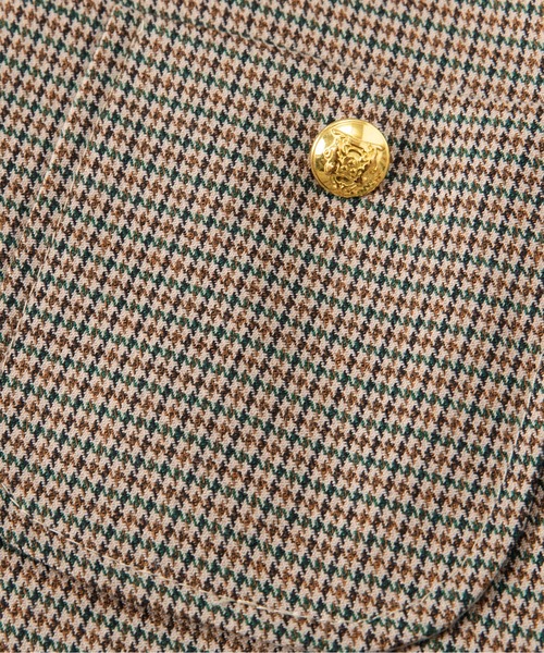 LA POMME petit(ラポミ・プチ)の「Houndstooth Gold Button Skirt Set-Up(セットアップ・レディース・ブラウン・MEDIUM/SMALL/LARGE)」の10枚目の写真