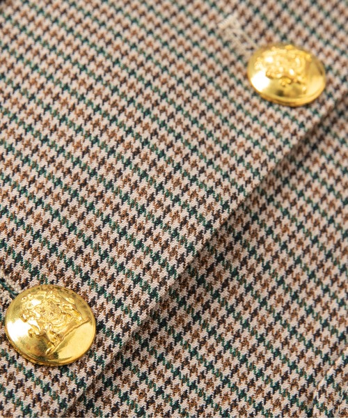 LA POMME petit(ラポミ・プチ)の「Houndstooth Gold Button Skirt Set-Up(セットアップ・レディース・ブラウン・MEDIUM/SMALL/LARGE)」の11枚目の写真
