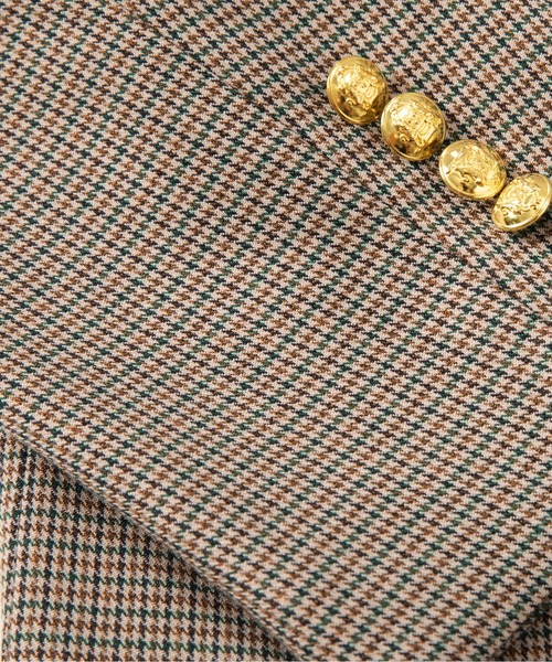 LA POMME petit(ラポミ・プチ)の「Houndstooth Gold Button Skirt Set-Up(セットアップ・レディース・ブラウン・MEDIUM/SMALL/LARGE)」の12枚目の写真