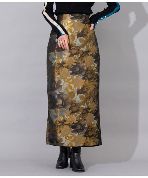 Settimissimo（セッティミッシモ）の「ジャガードフラワー Iラインスカート ナロースカート（スカート・レディース・アイボリー/イエロー・FREE）」の16枚目の写真