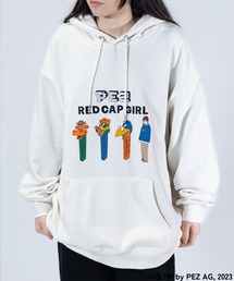【1】〔PEZ×RedCapGirl〕イラスト刺繍＆プリント オーバーサイズ HOODIE