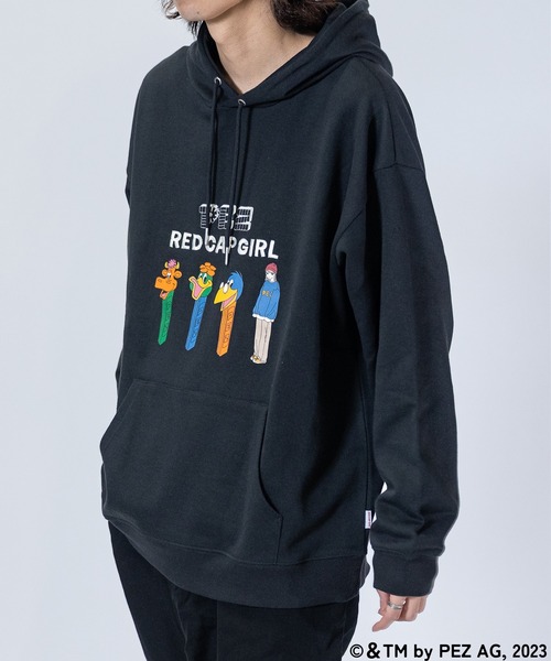 Red Cap Girl(レッドキャプガール)の「【a-r】〔PEZ×RedCapGirl〕イラスト刺繍&プリント オーバーサイズ HOODIE(パーカー・メンズ・アイボリー/アッシュグレー/ダークグレー/ネイビー・LARGE/MEDIUM/X-LARGE)」の19枚目の写真