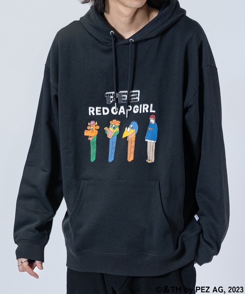 Red Cap Girl(レッドキャプガール)の「【a-r】〔PEZ×RedCapGirl〕イラスト刺繍&プリント オーバーサイズ HOODIE(パーカー・メンズ・アイボリー/アッシュグレー/ダークグレー/ネイビー・LARGE/MEDIUM/X-LARGE)」の16枚目の写真
