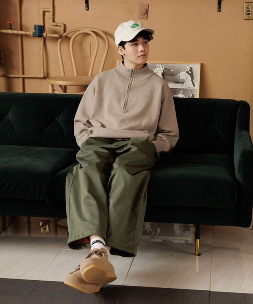 niko and...（ニコアンド）の「WJQハーフジップニットプルオーバー（ニット/セーター・メンズ・ベージュ/ブラック/グリーン/オフホワイト・MEDIUM/LARGE）」の11枚目の写真