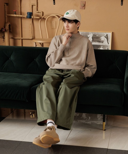 niko and...（ニコアンド）の「WJQハーフジップニットプルオーバー（ニット/セーター・メンズ・ベージュ/ブラック/グリーン/オフホワイト・MEDIUM/LARGE）」の12枚目の写真