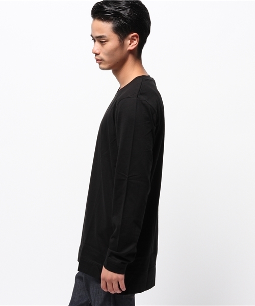 WEGO（ウィゴー）の「WEGO/サイドZIPロングTシャツ（Tシャツ/カットソー・メンズ・ホワイト/ブラック・MEDIUM/LARGE）」の7枚目の写真