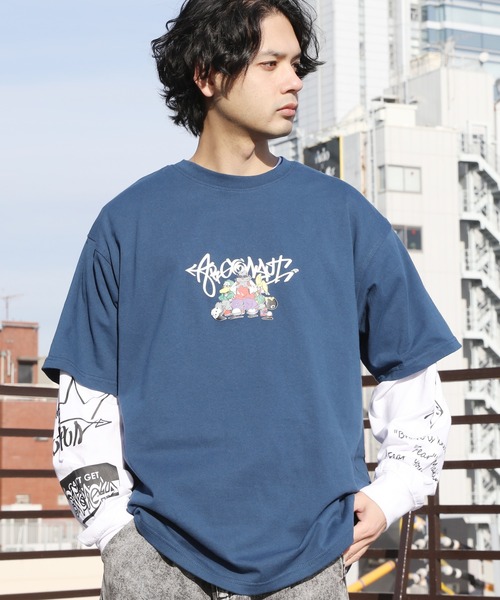 8(eight)(エイト)の「グラフィックレイヤードT(Tシャツ/カットソー・メンズ・ホワイト系その他2/ホワイト系その他/ブラック系その他2/ネイビー系/ピンク系その他/ブラック系その他・LARGE/MEDIUM)」の6枚目の写真