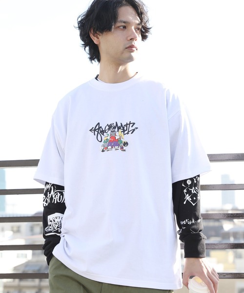 8(eight)(エイト)の「グラフィックレイヤードT(Tシャツ/カットソー・メンズ・ホワイト系その他2/ホワイト系その他/ブラック系その他2/ネイビー系/ピンク系その他/ブラック系その他・LARGE/MEDIUM)」の2枚目の写真