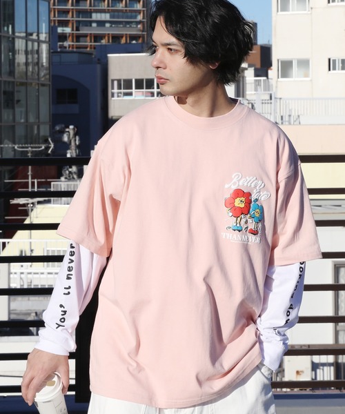 8(eight)(エイト)の「グラフィックレイヤードT(Tシャツ/カットソー・メンズ・ホワイト系その他2/ホワイト系その他/ブラック系その他2/ネイビー系/ピンク系その他/ブラック系その他・LARGE/MEDIUM)」の1枚目の写真