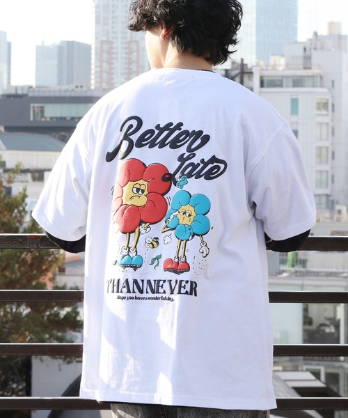 8(eight)(エイト)の「グラフィックレイヤードT(Tシャツ/カットソー・メンズ・ホワイト系その他2/ホワイト系その他/ブラック系その他2/ネイビー系/ピンク系その他/ブラック系その他・LARGE/MEDIUM)」の3枚目の写真