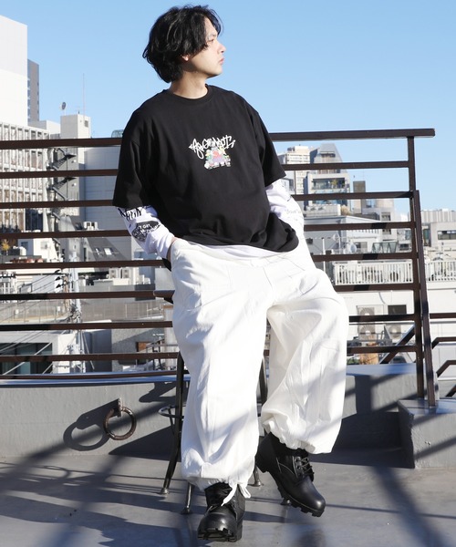 8(eight)(エイト)の「グラフィックレイヤードT(Tシャツ/カットソー・メンズ・ホワイト系その他2/ホワイト系その他/ブラック系その他2/ネイビー系/ピンク系その他/ブラック系その他・LARGE/MEDIUM)」の10枚目の写真