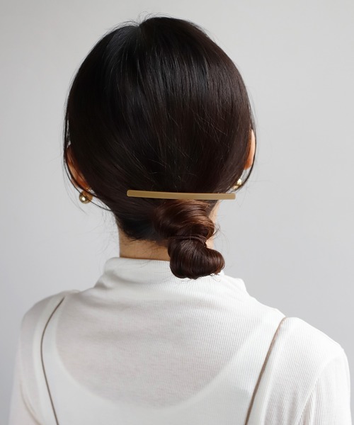 爽やかカラーのバレッタ マットカラースリムラインバレッタ（バレッタ/ヘアクリップ