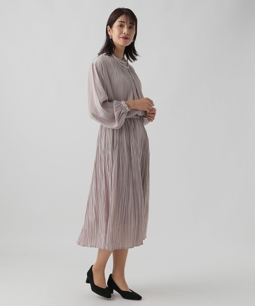 Elura（エルーラ）の「【入卒式／結婚式／祝賀会】セレモニー&お祝いサテンブラウス／988747（シャツ/ブラウス・レディース・ピンクベージュ/ネイビー・MEDIUM/LARGE）」の12枚目の写真