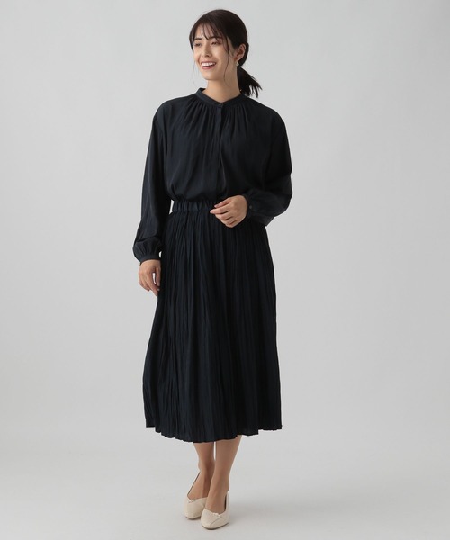 Elura（エルーラ）の「【入卒式／結婚式／祝賀会】セレモニー&お祝いサテンブラウス／988747（シャツ/ブラウス・レディース・ピンクベージュ/ネイビー・MEDIUM/LARGE）」の21枚目の写真