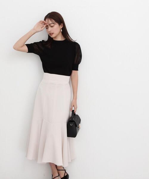 PROPORTION BODY DRESSING（プロポーションボディドレッシング）の「マーメイドサテンスカート / 1214120207（スカート・レディース・オフホワイト/ベージュ/ブラック・X-SMALL/SMALL/MEDIUM）」の8枚目の写真