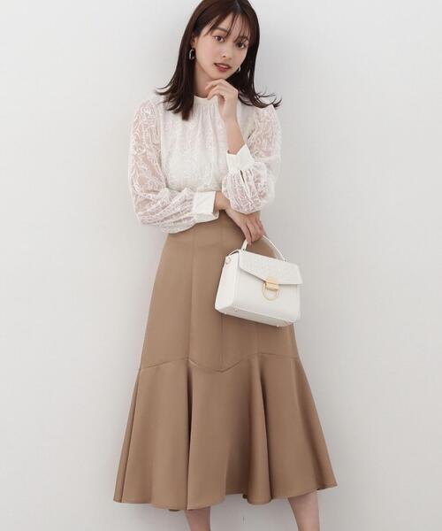 PROPORTION BODY DRESSING（プロポーションボディドレッシング）の「マーメイドサテンスカート / 1214120207（スカート・レディース・オフホワイト/ベージュ/ブラック・X-SMALL/SMALL/MEDIUM）」の18枚目の写真