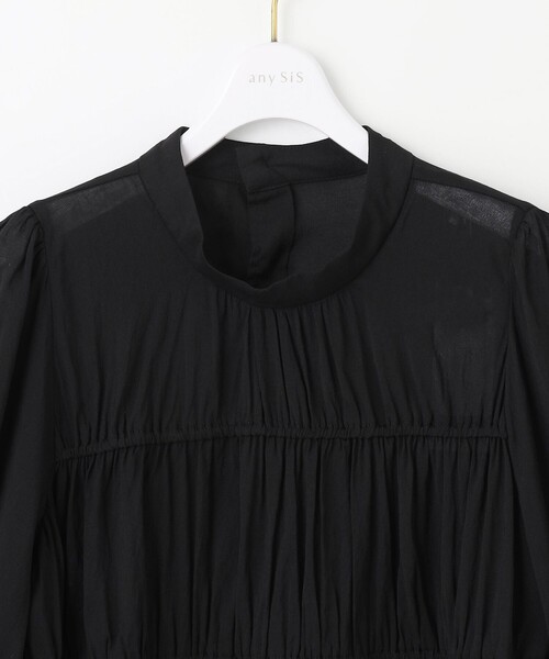 ANY SIS(エニィスィス)の「【洗える】シャーリングシアー ブラウス(シャツ/ブラウス・レディース・アイボリー系/ブラック系/スカイブルー系・2)」の16枚目の写真
